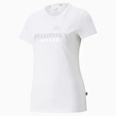 Polera ess+ metallic logo tee puma