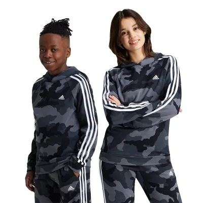 Poleron essentials allover print niños adidas